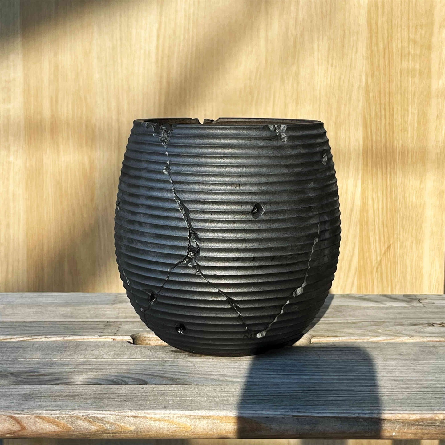 4.75"W x 5.5"H Japanese Ceramic Handcrafted Pot