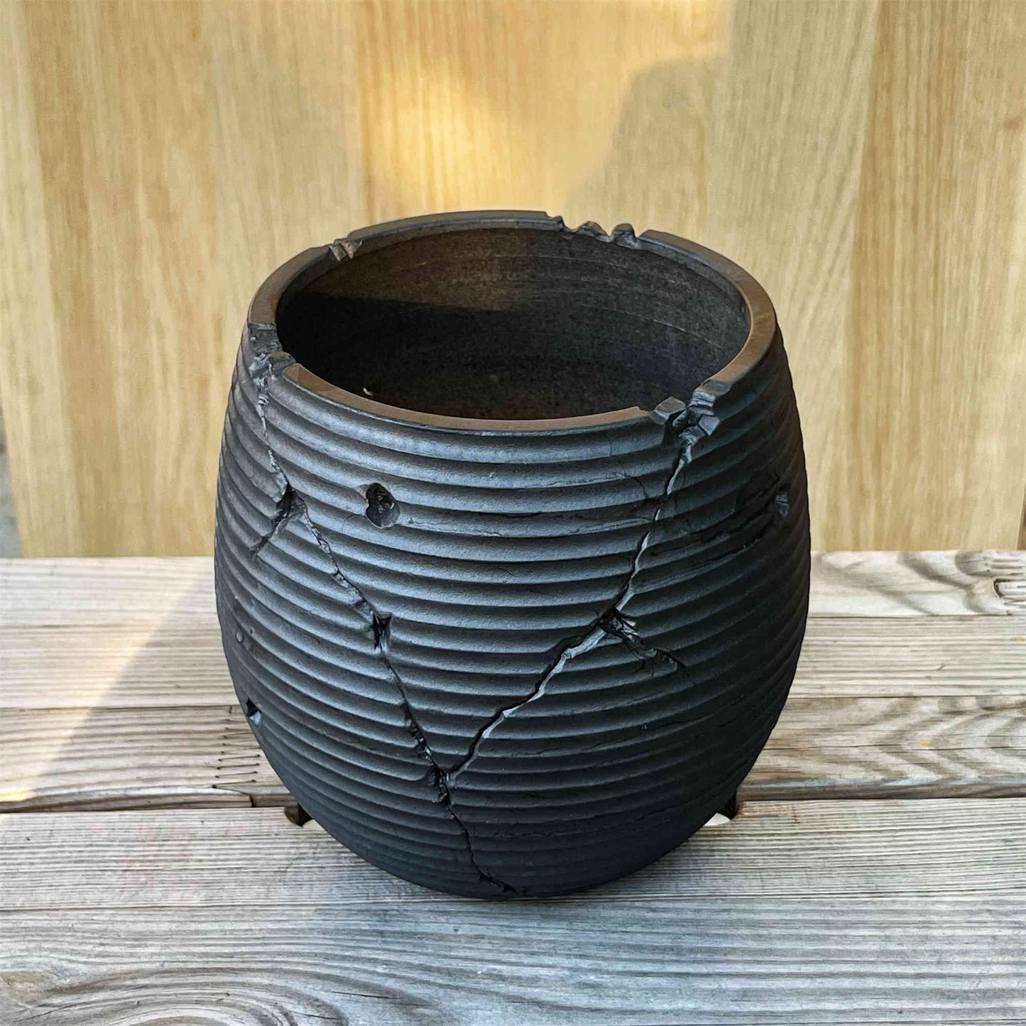 4.75"W x 5.5"H Japanese Ceramic Handcrafted Pot