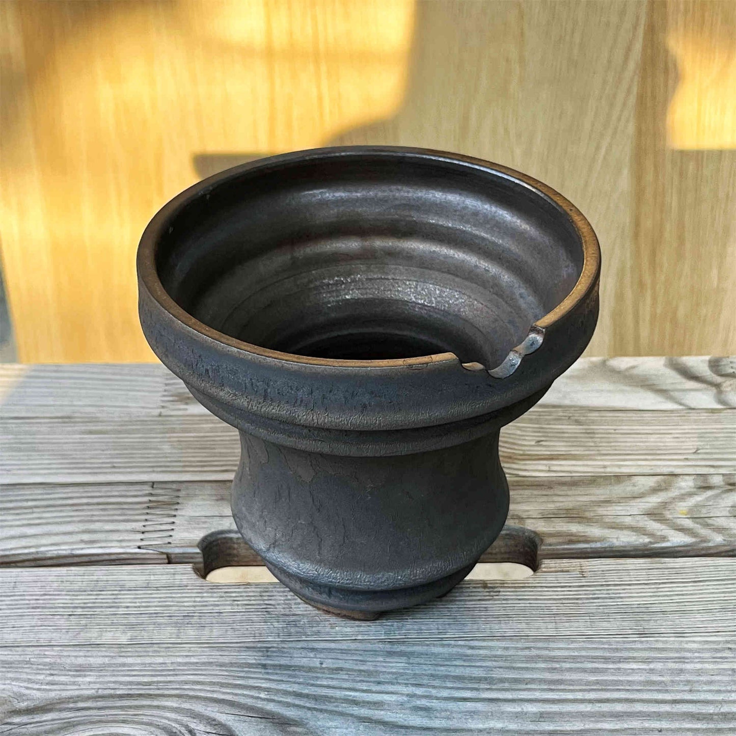 5.25"W x 5"H Japanese Ceramic Handcrafted Pot